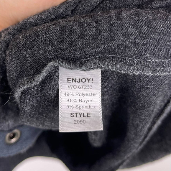 Michael Stars Grey Short Sleeve Metal Snap Button Hooded Cardigan Women's Medium - Picture 6 of 9